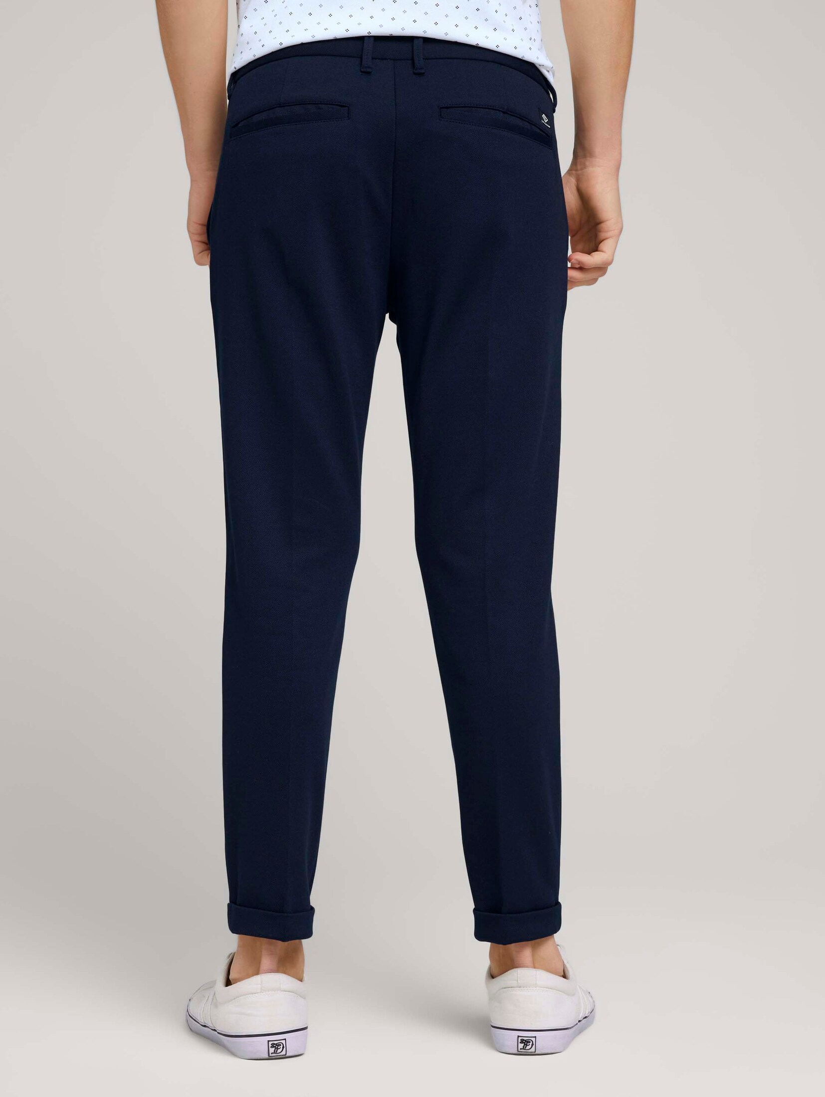 Jersey Chinohose Im Slim Fit Blau Von Tom Tailor Denim