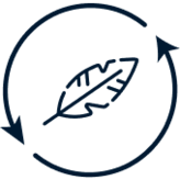 Recycelte Federn & Daunen