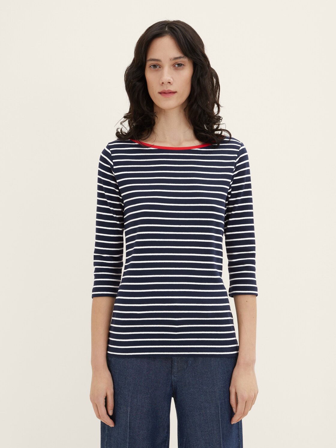 Tom Tailor Gestreept Shirt Navy Stripe Xxl tom tailor kopen in de aanbieding
