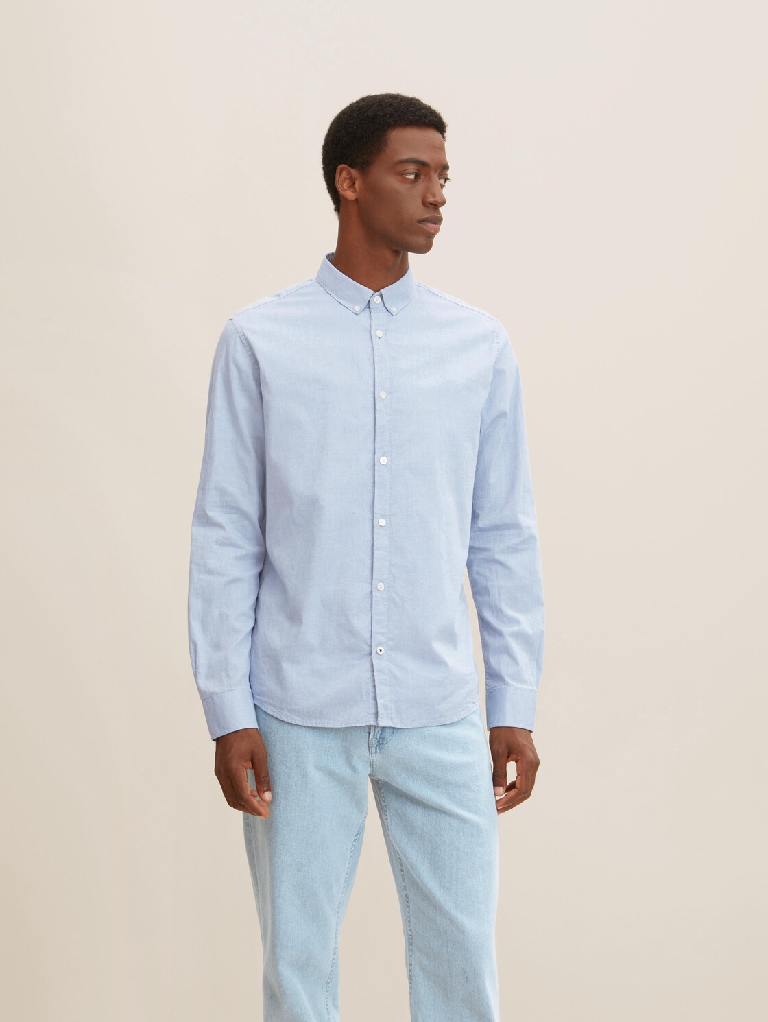 Tom Tailor Overhemd Met Motief Light Blue Oxford Xxs tom tailor kopen in de aanbieding
