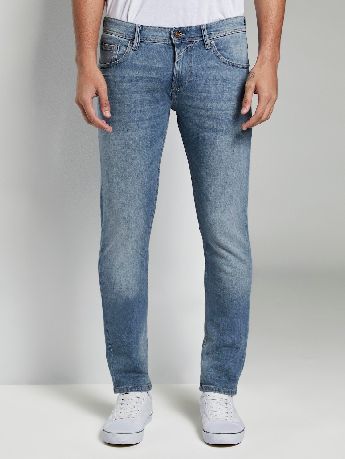 Tom Tailor Denim Piers Super Slim Jeans Mid Stone Bright Blue 3232 tom tailor denim kopen in de aanbieding