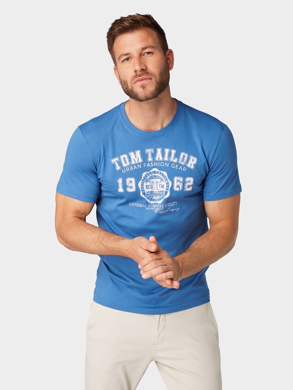 Tom Tailor T Shirt Met Logo Midsummer Blue tom tailor kopen in de aanbieding Tom Tailor T Shirt Met Logo Midsummer Blue tom tailor kopen in de aanbieding