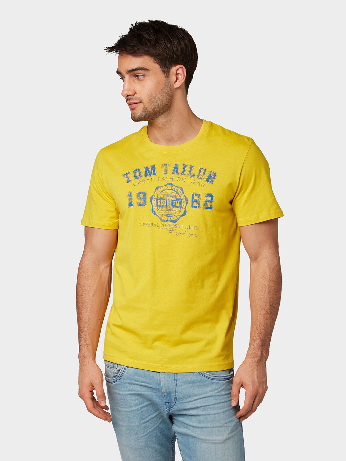 Tom Tailor T Shirt Met Logo Californian Yellow tom tailor kopen in de aanbieding Tom Tailor T Shirt Met Logo Californian Yellow tom tailor kopen in de aanbieding