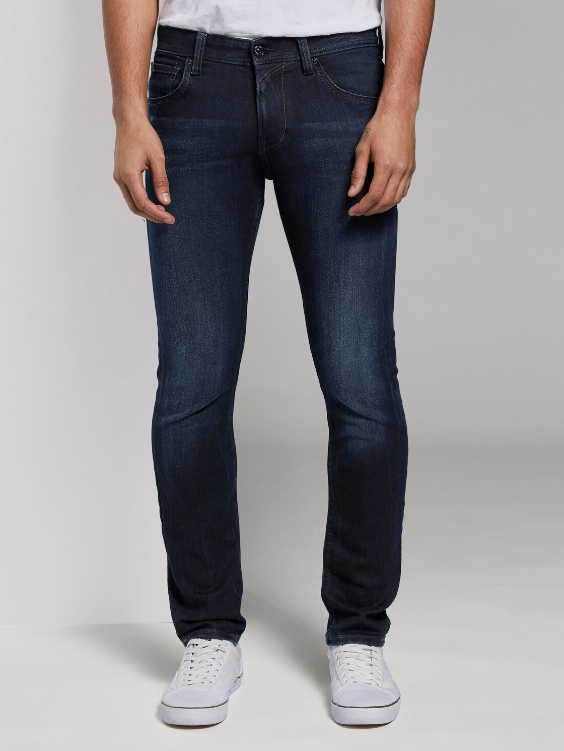 Tom Tailor Denim Aedan Slim Jeans Blue Black 2836 tom tailor denim kopen in de aanbieding