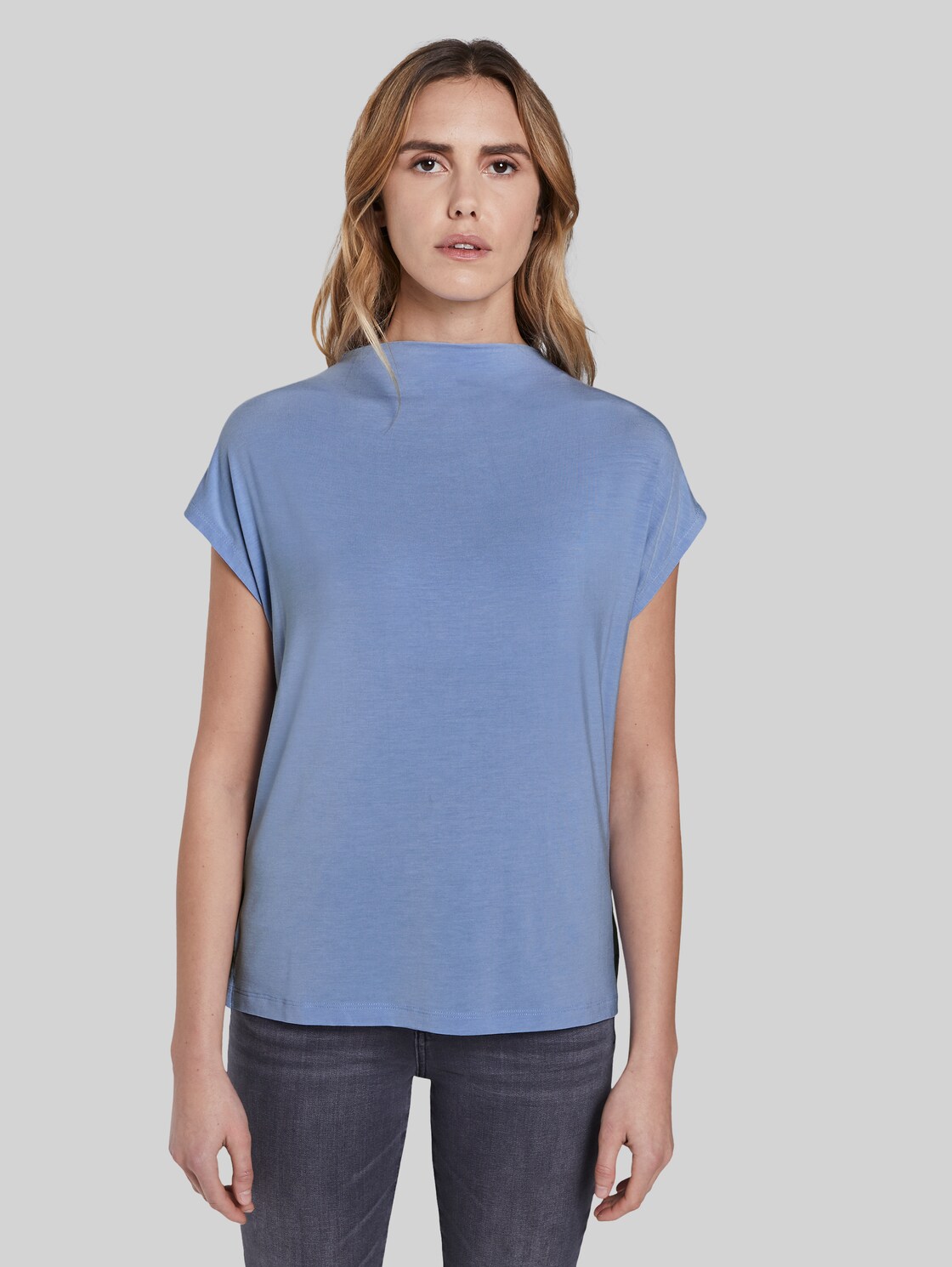 TOM TAILOR modernes T-Shirt, Damen, Parisienne Blue, Größe: XXXL