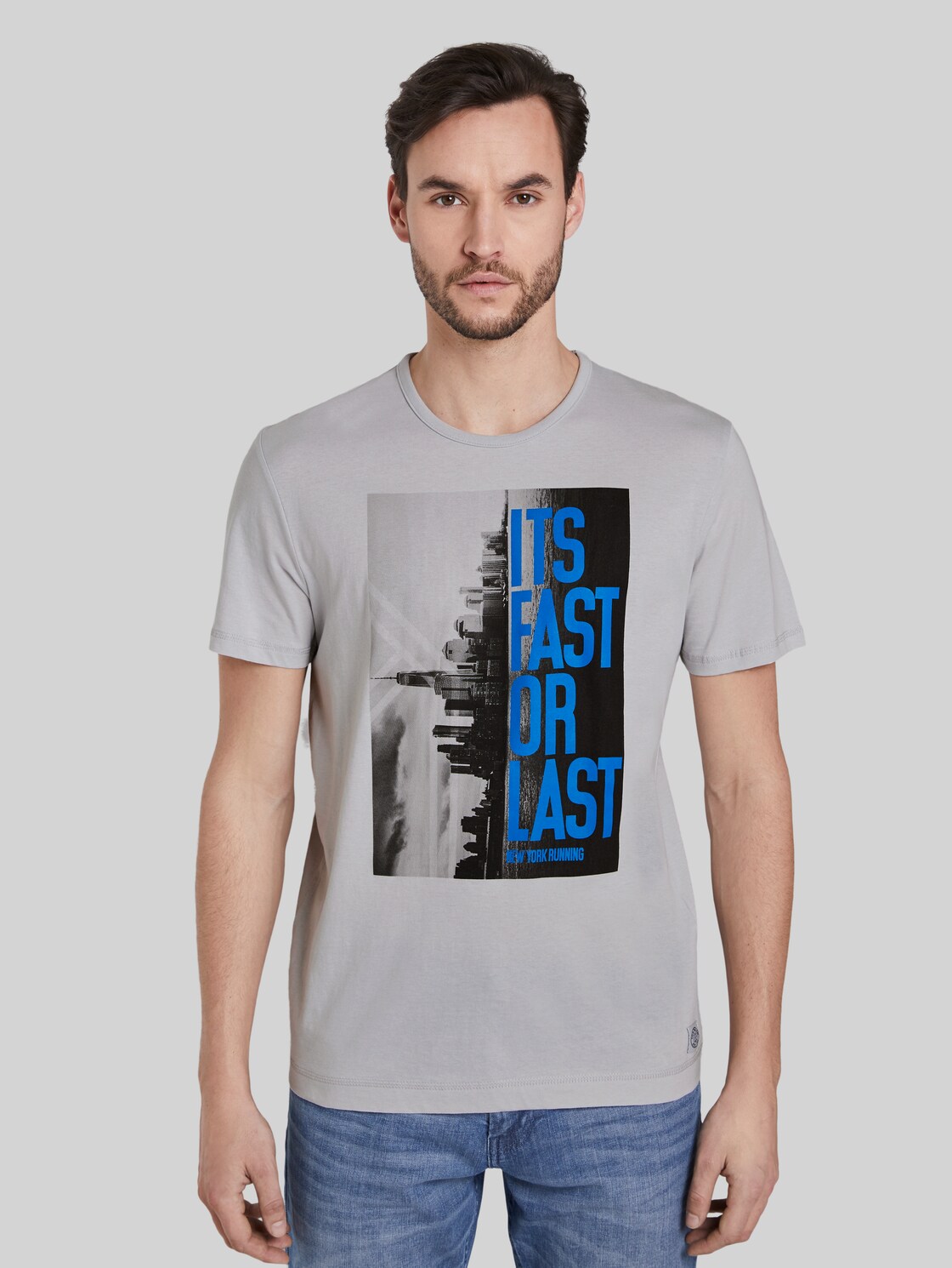TOM TAILOR T-Shirt mit NYC-Print, Herren, mushroom, Größe: M