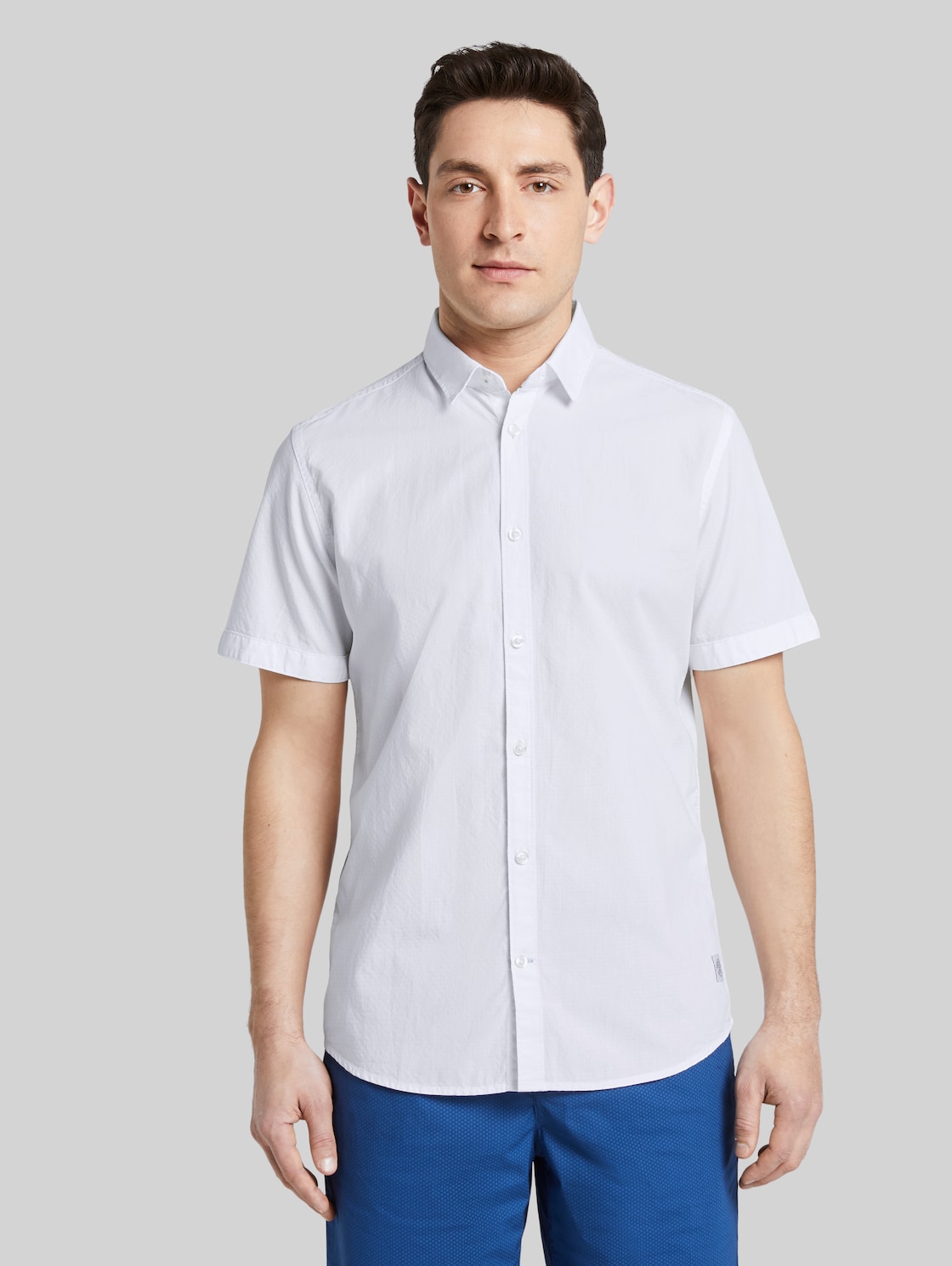 TOM TAILOR Kariertes Hemd, Herren, White, Größe: XL