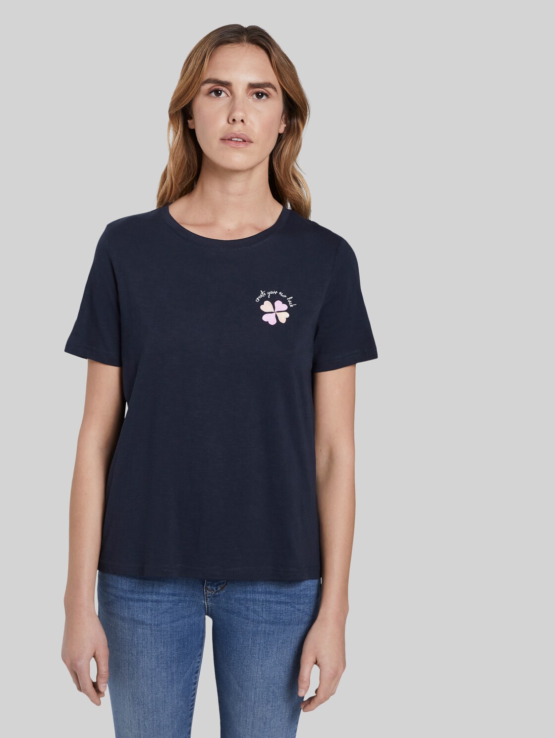 TOM TAILOR T-Shirt mit Print, Damen, Sky Captain Blue, Größe: S
