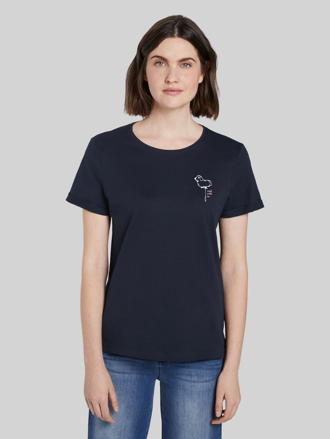 TOM TAILOR T-Shirt mit Print, Damen, Sky Captain Blue, Größe: XS