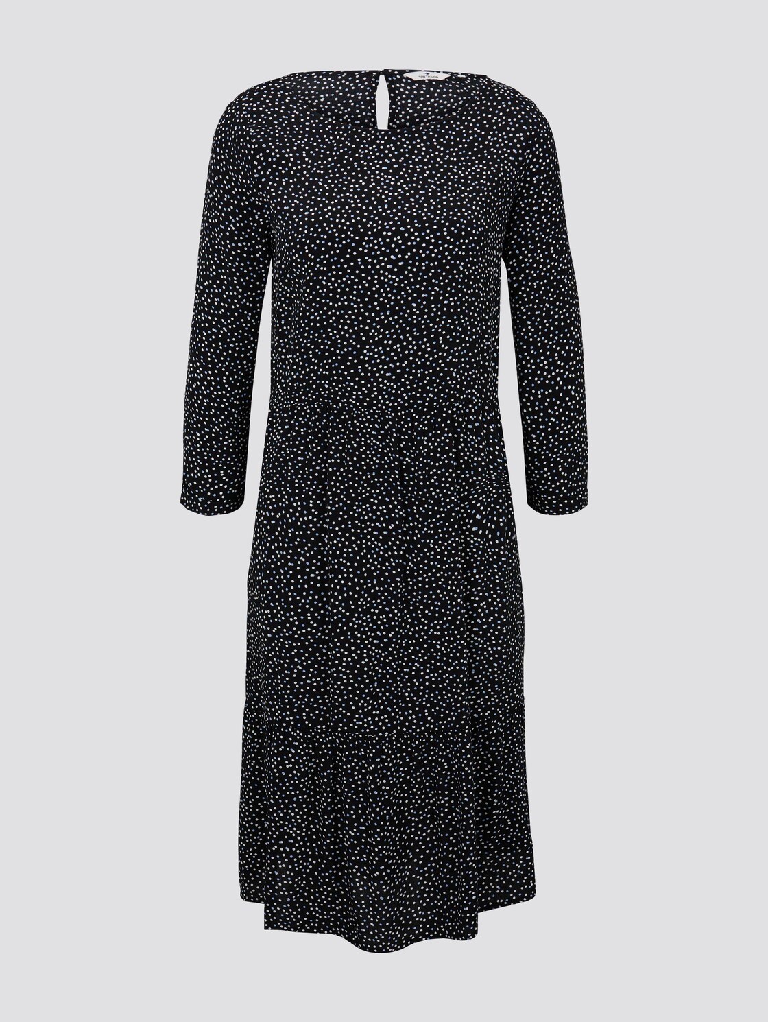 Gepunktetes Kleid mit Volants (schwarz) - von TOM TAILOR