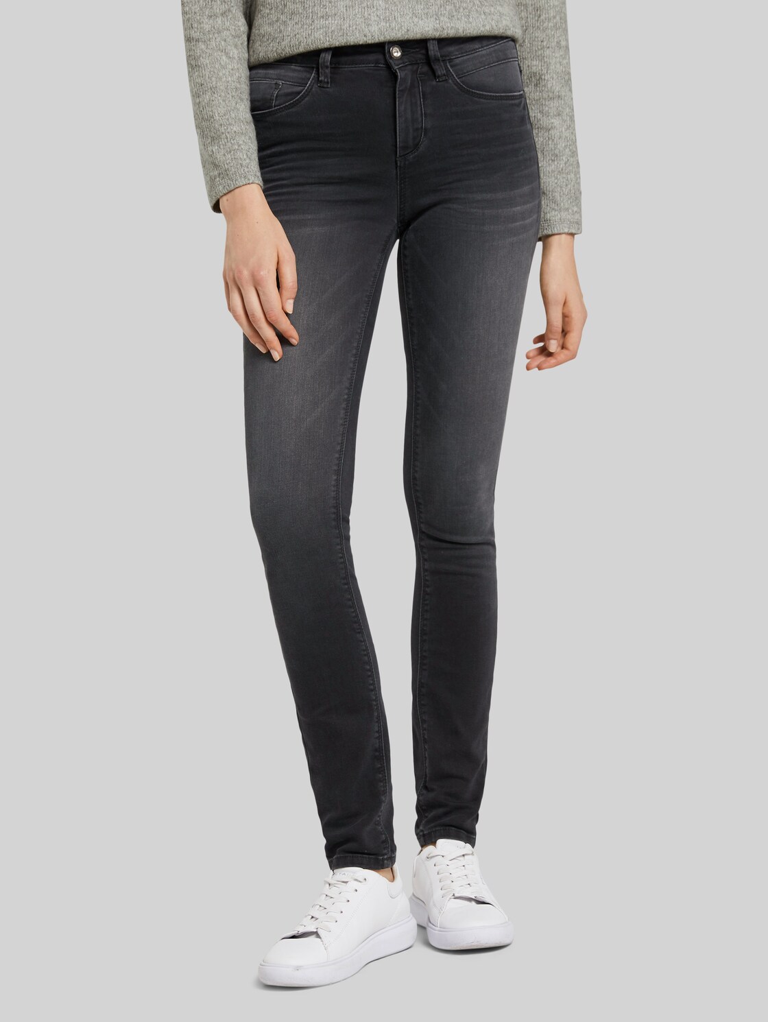 TOM TAILOR Alexa Skinny Jeans, Damen, grey denim, Größe: 34/32