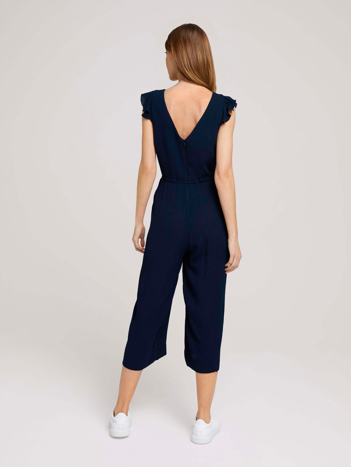Ärmelloser Jumpsuit mit Rüschen von TOM TAILOR