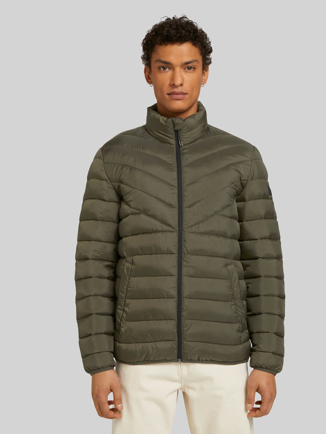 TOM TAILOR DENIM Gesteppte Lightweight Jacke mit recyceltem Polyamid, Herren, Woodland Green, Größe: M