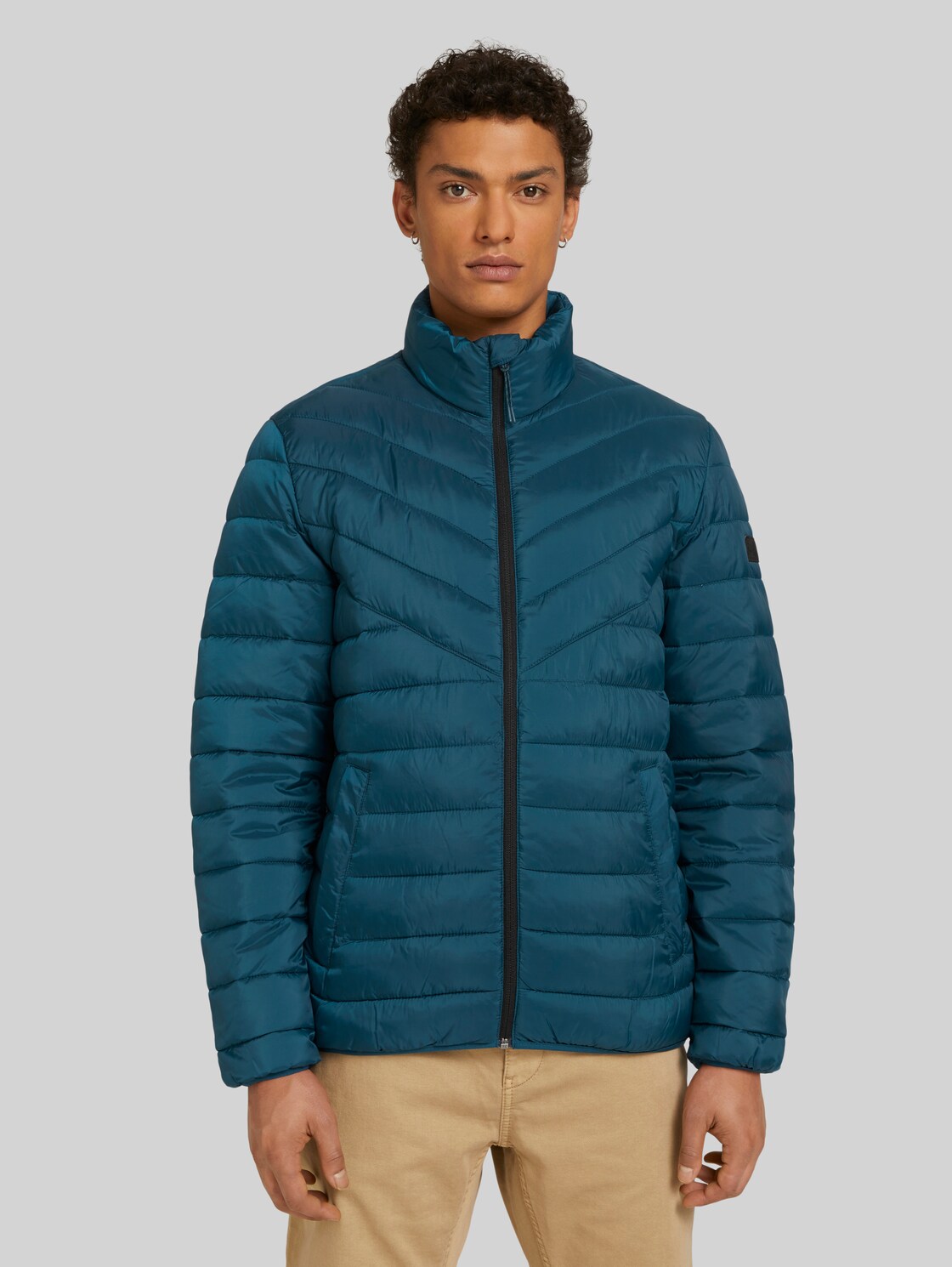 TOM TAILOR DENIM Gesteppte Lightweight Jacke mit recyceltem Polyamid, Herren, Dark Petrol, Größe: M