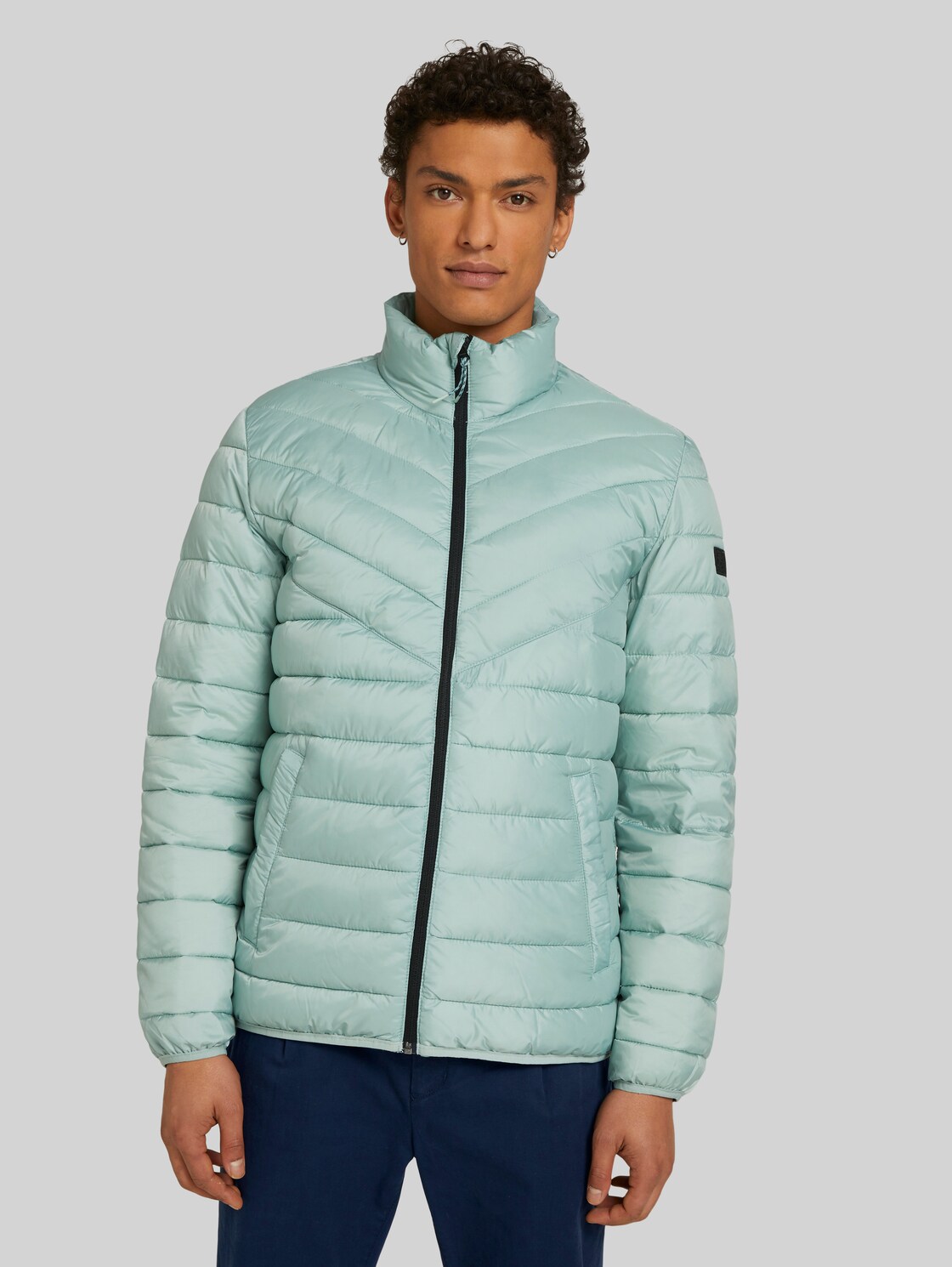 TOM TAILOR DENIM Gesteppte Lightweight Jacke mit recyceltem Polyamid, Herren, white moss, Größe: M