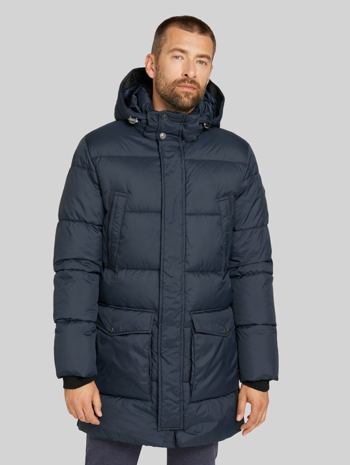 TOM TAILOR Puffermantel mit recyceltem Polyester, Herren, Sky Captain Blue, Größe: XL