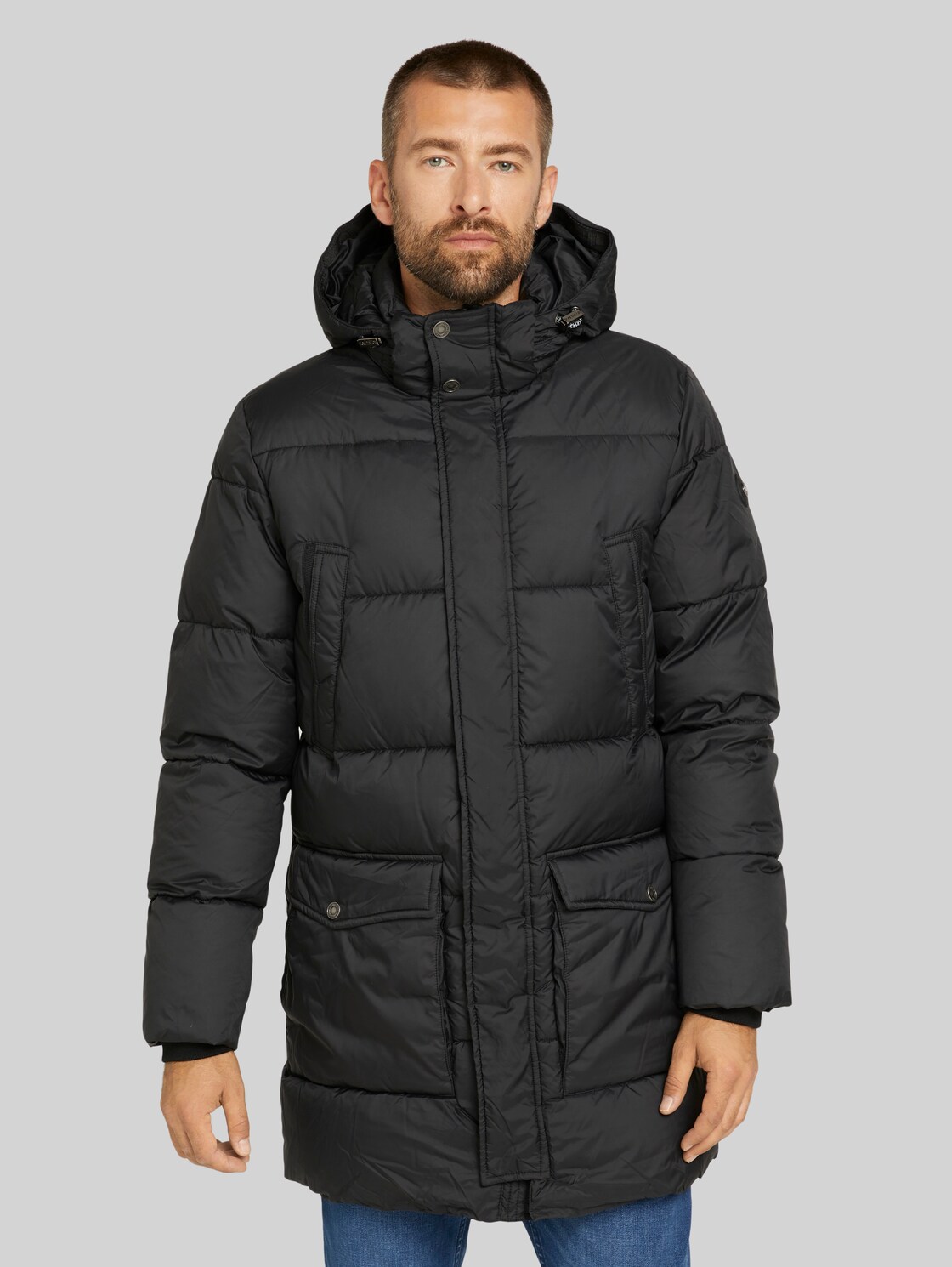 TOM TAILOR Puffermantel mit recyceltem Polyester, Herren, Black, Größe: XXL