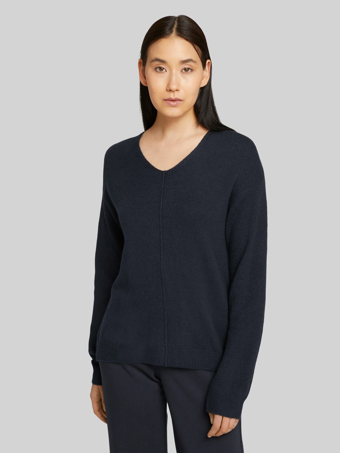 TOM TAILOR V-Ausschnitt Pullover, Damen, Sky Captain Blue, Größe: M