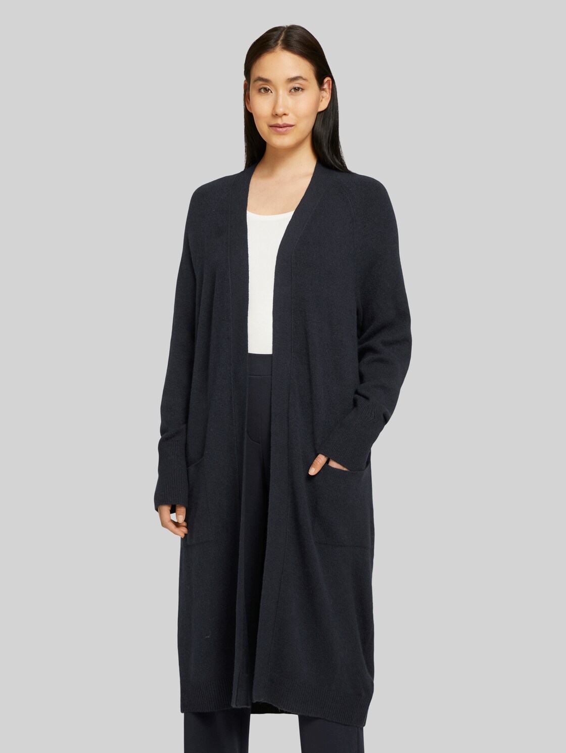 TOM TAILOR Langer Cardigan, Damen, Sky Captain Blue, Größe: M