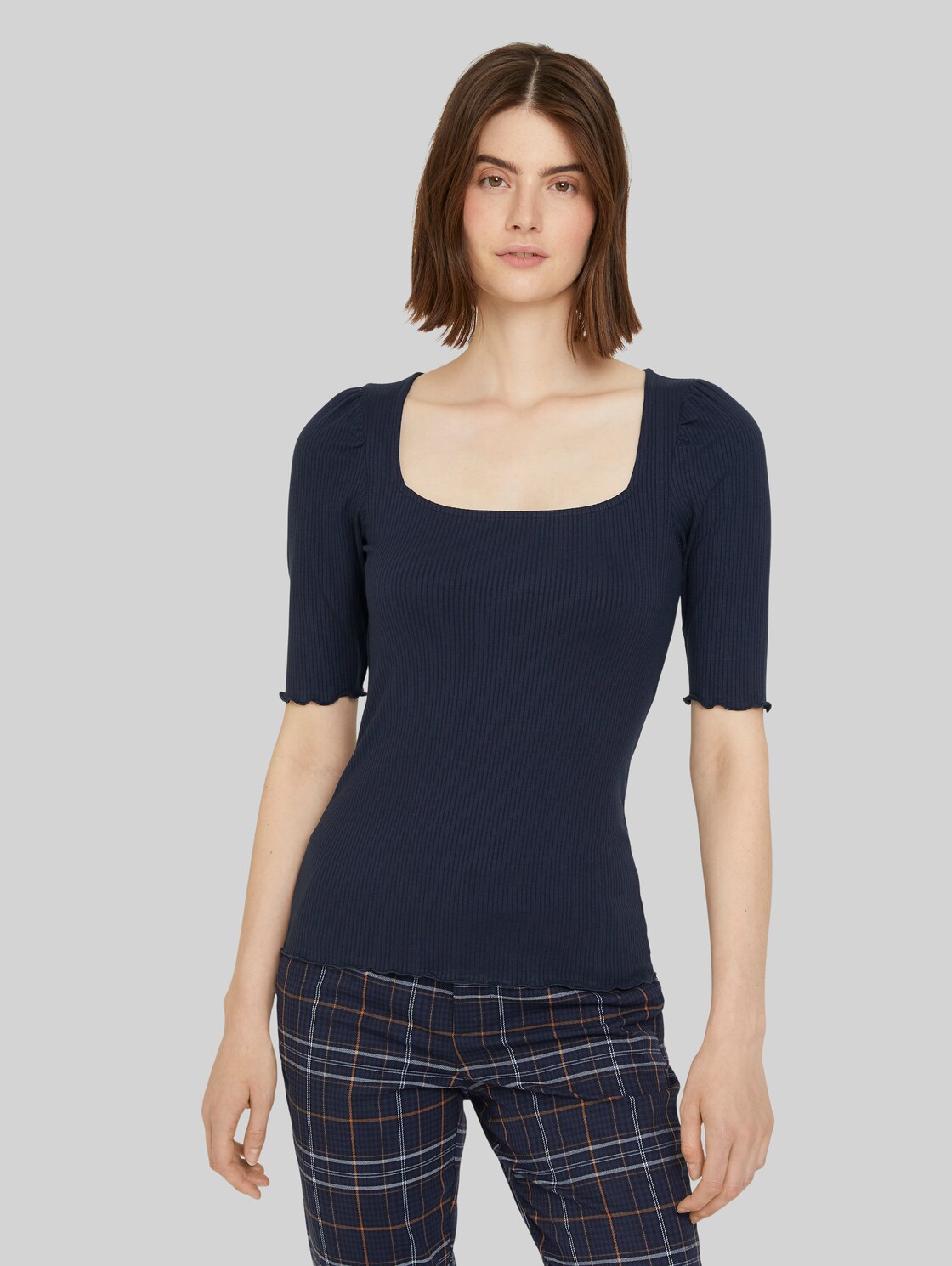 TOM TAILOR DENIM Shirt mit Puffärmeln, Damen, Sky Captain Blue, Größe: XL
