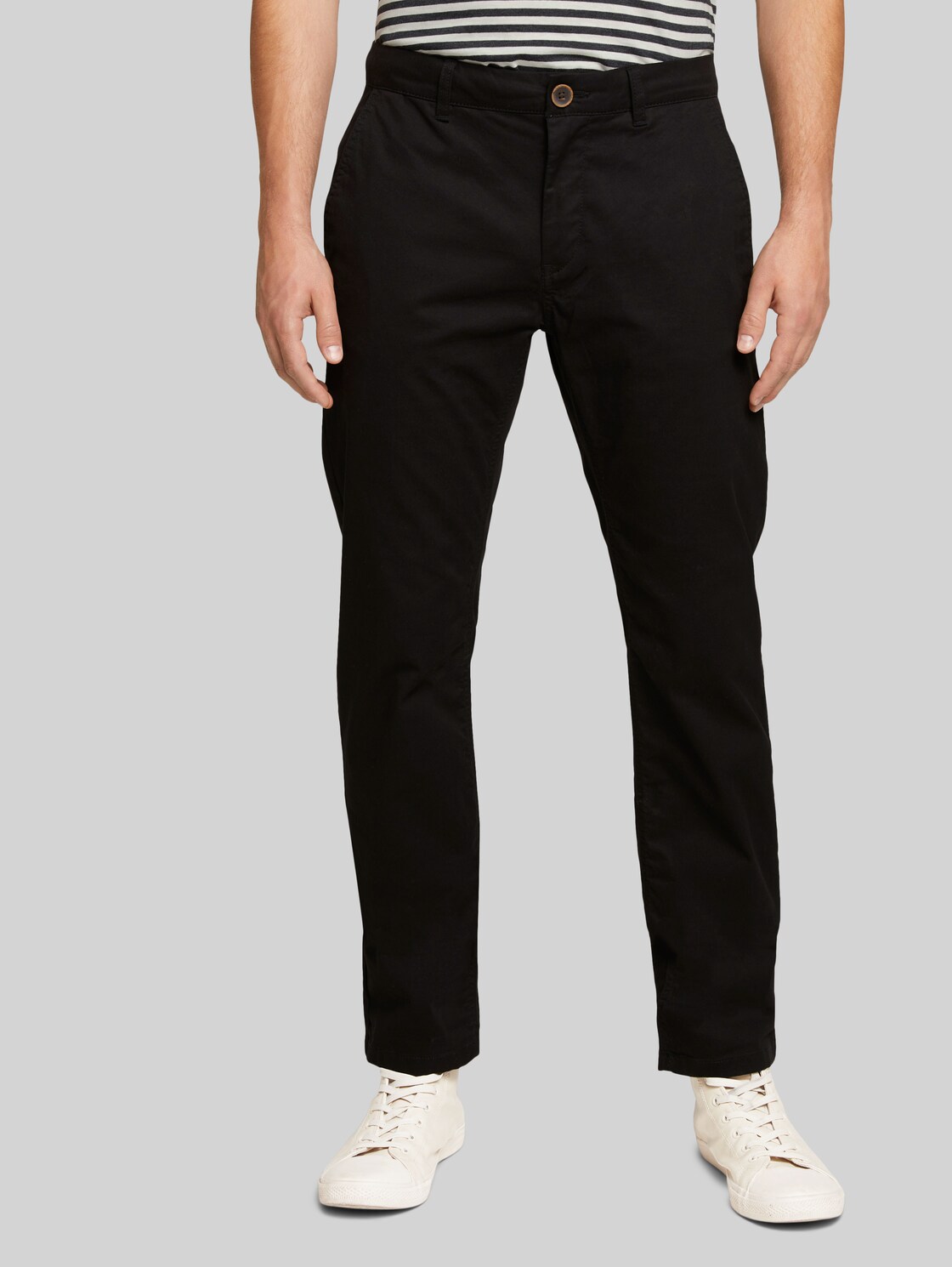 TOM TAILOR Travis Regular Chinohose, Herren, Black, Größe: 32/34