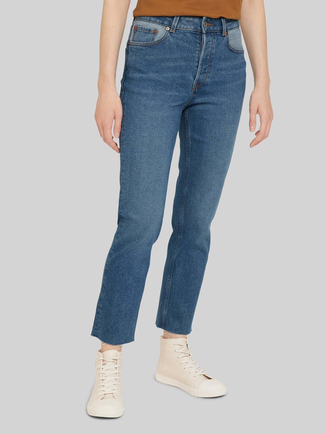 TOM TAILOR DENIM Emma Jeans mit Bio-Baumwolle, Damen, mid stone bright blue denim, Größe: 30