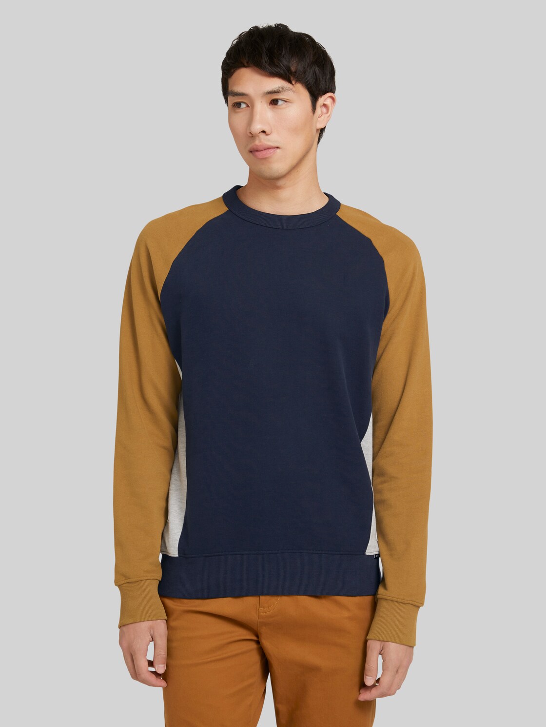 TOM TAILOR DENIM Sweatshirt mit Colour Blocking, Herren, Sky Captain Blue, Größe: M