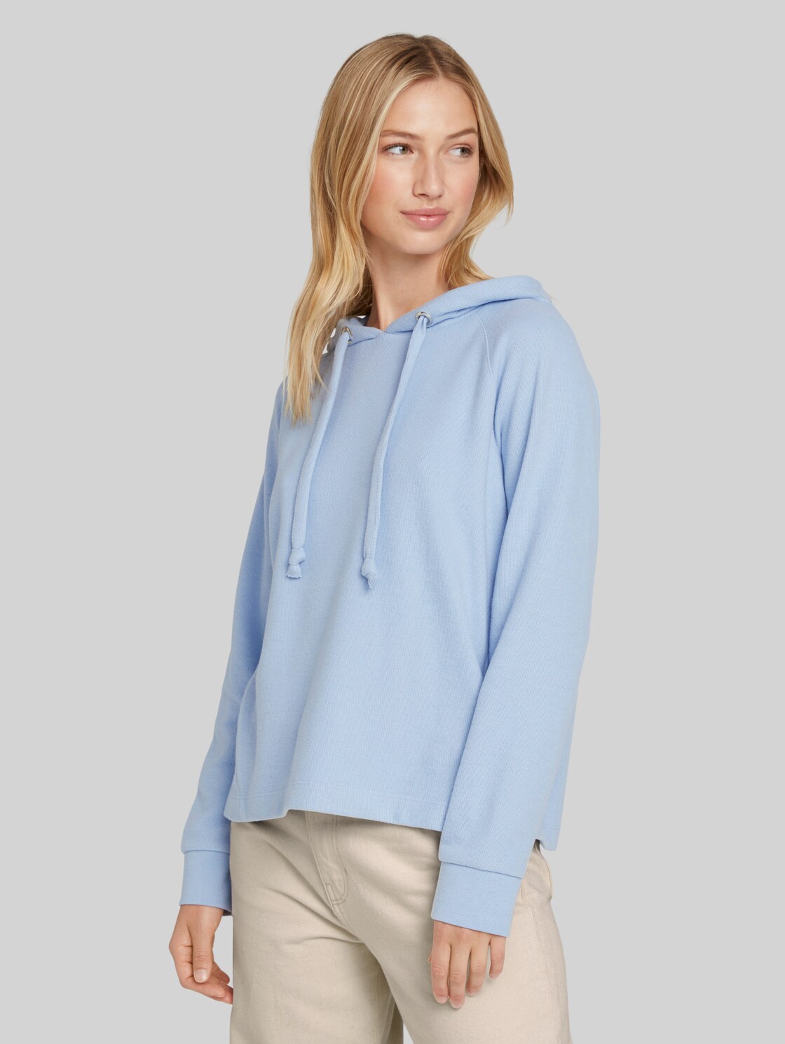 TOM TAILOR DENIM Hoodie aus Bio-Baumwolle, Damen, bel air blue, Größe: XL