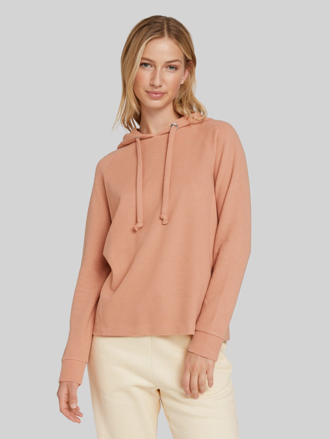TOM TAILOR DENIM Hoodie aus Bio-Baumwolle, Damen, clay rose, Größe: XL