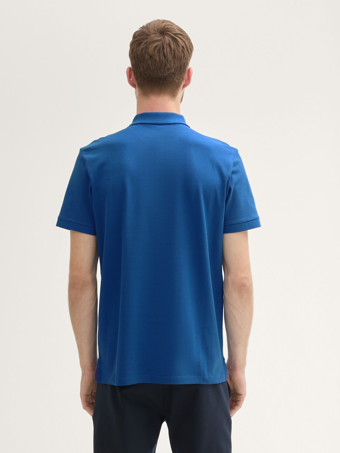 Thumbnail - TOM TAILOR Herren Piqué Poloshirt aus Baumwolle, blau, Uni, Gr. L