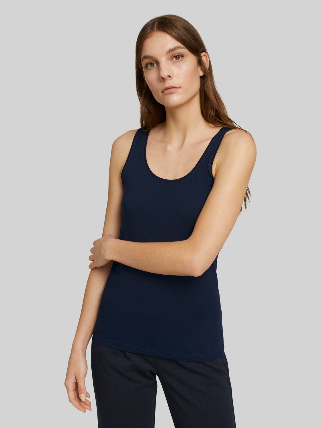 TOM TAILOR Basic Top, Damen, Sky Captain Blue, Größe: XL