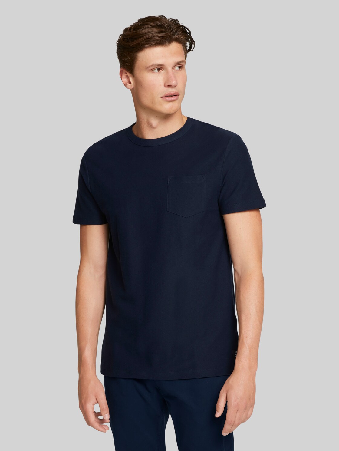 TOM TAILOR DENIM Basic T-Shirt aus Bio-Baumwolle, Herren, Sky Captain Blue, Größe: L