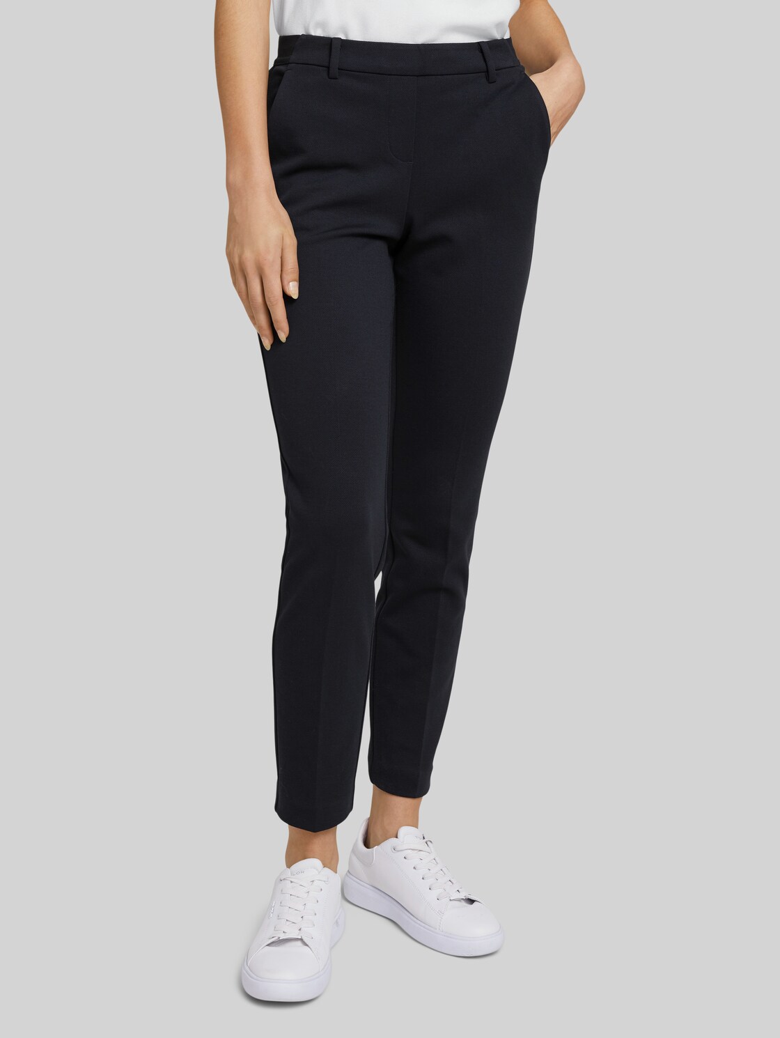 TOM TAILOR Mia Slim Bundfaltenhose, Damen, Sky Captain Blue, Größe: 42/28
