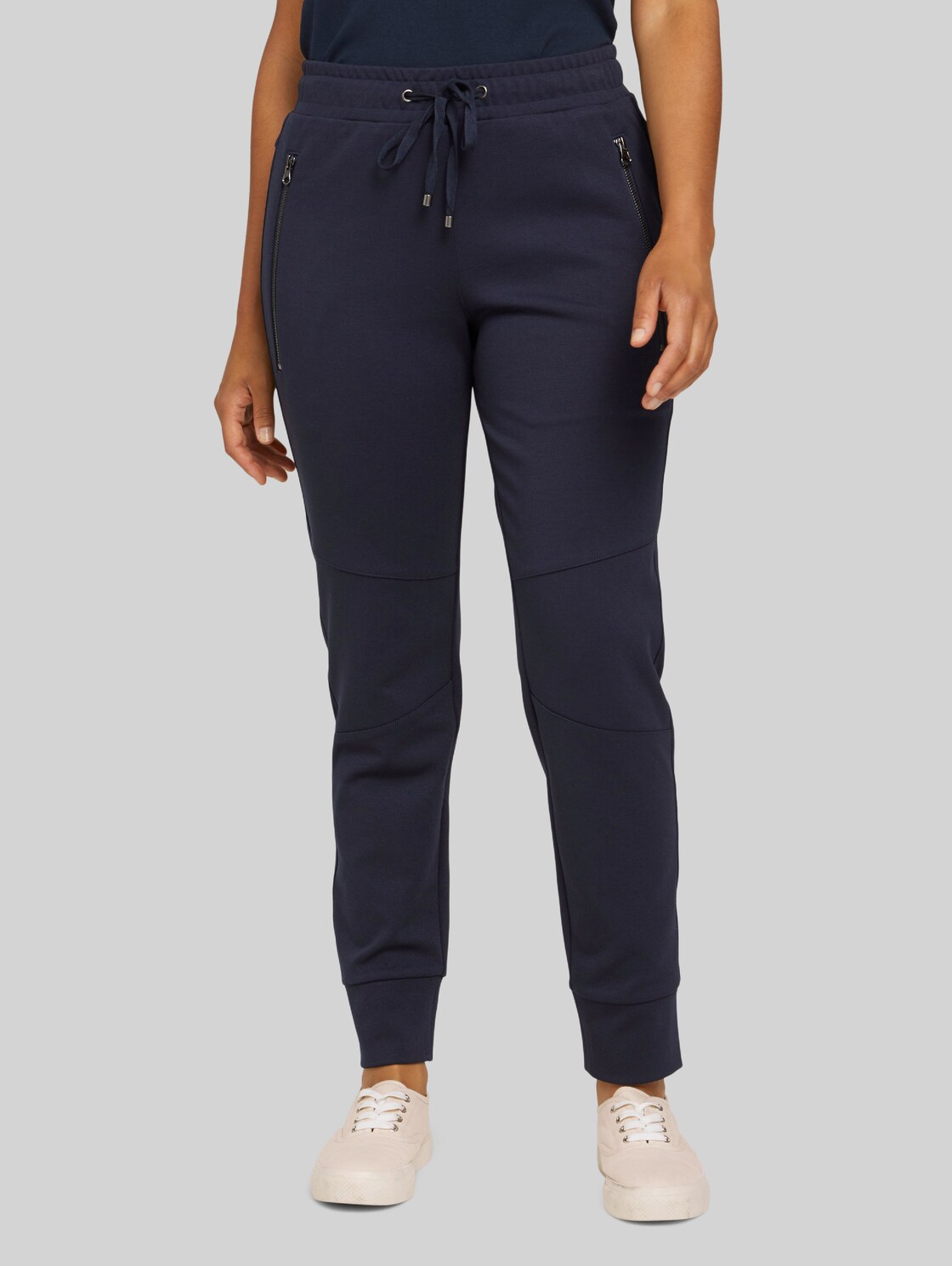 TOM TAILOR Loose Fit Hose mit Reißverschlüssen, Damen, Sky Captain Blue, Größe: 44/28