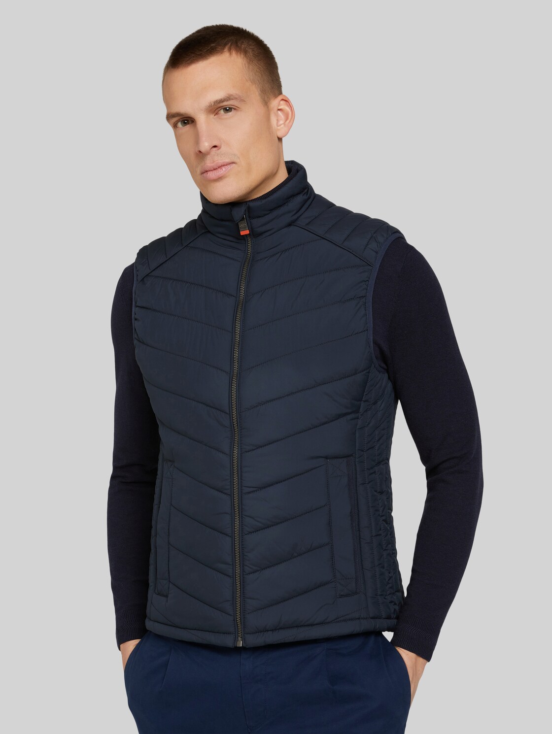 TOM TAILOR Herren Lightweight Weste, blau, Gr. XXL, polyester