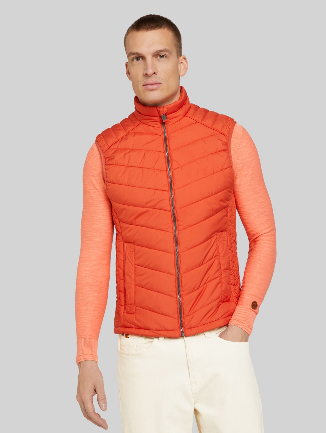 TOM TAILOR Herren Lightweight Weste, rot, Gr. XXL, polyester