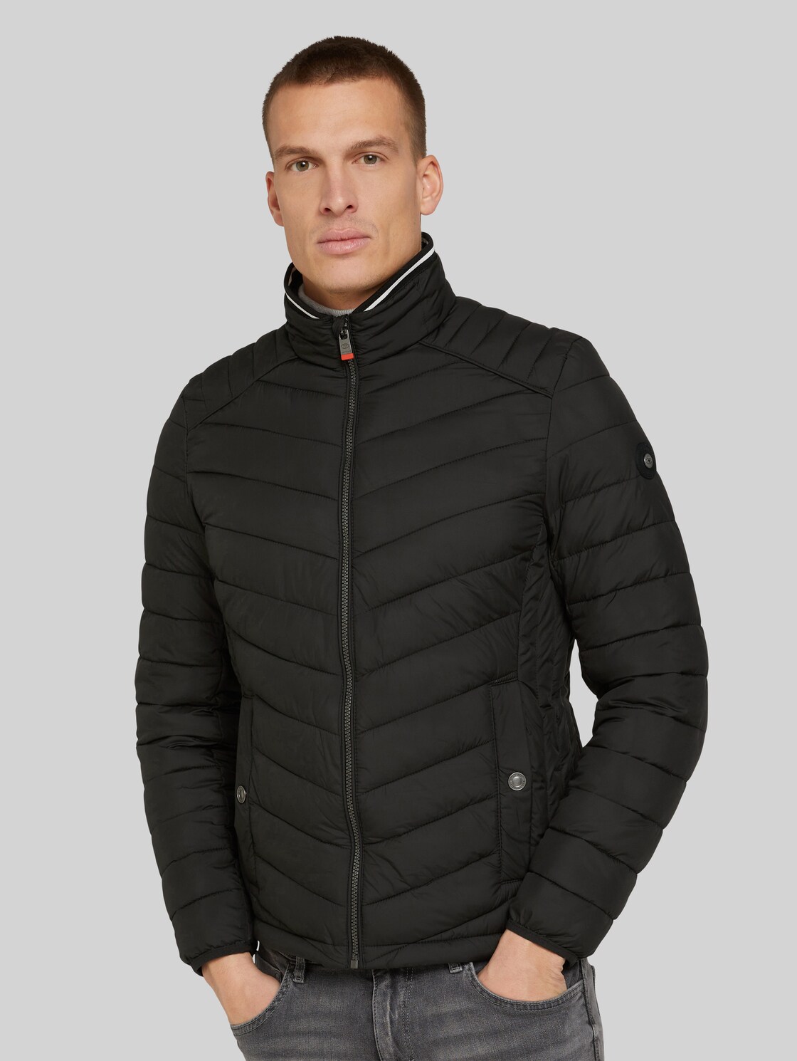 TOM TAILOR Herren Gesteppte Lightweight Jacke, blau, Gr. M, polyester