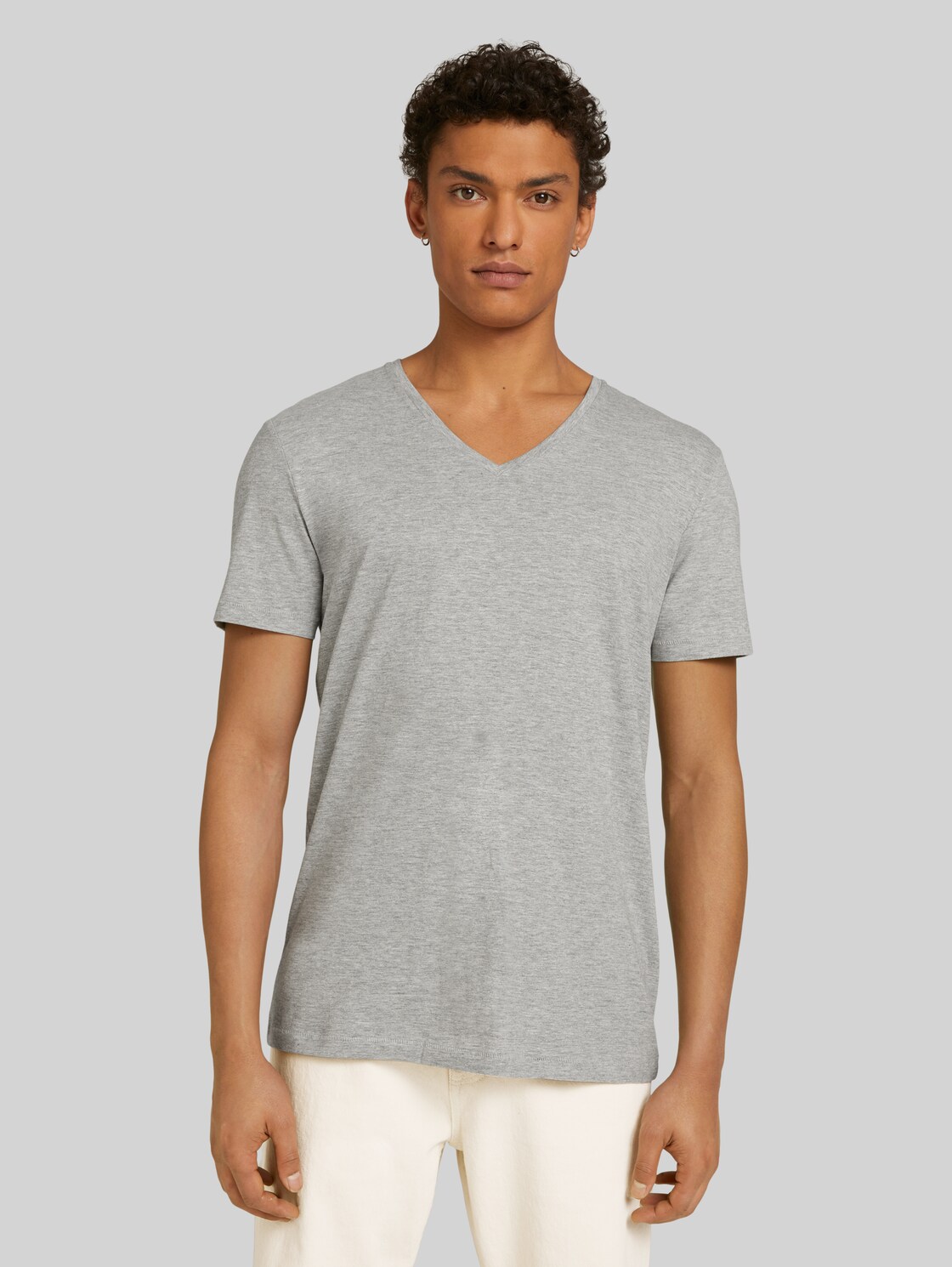 TOM TAILOR DENIM T-Shirt im Doppelpack, Herren, Middle Grey Melange, Größe: M