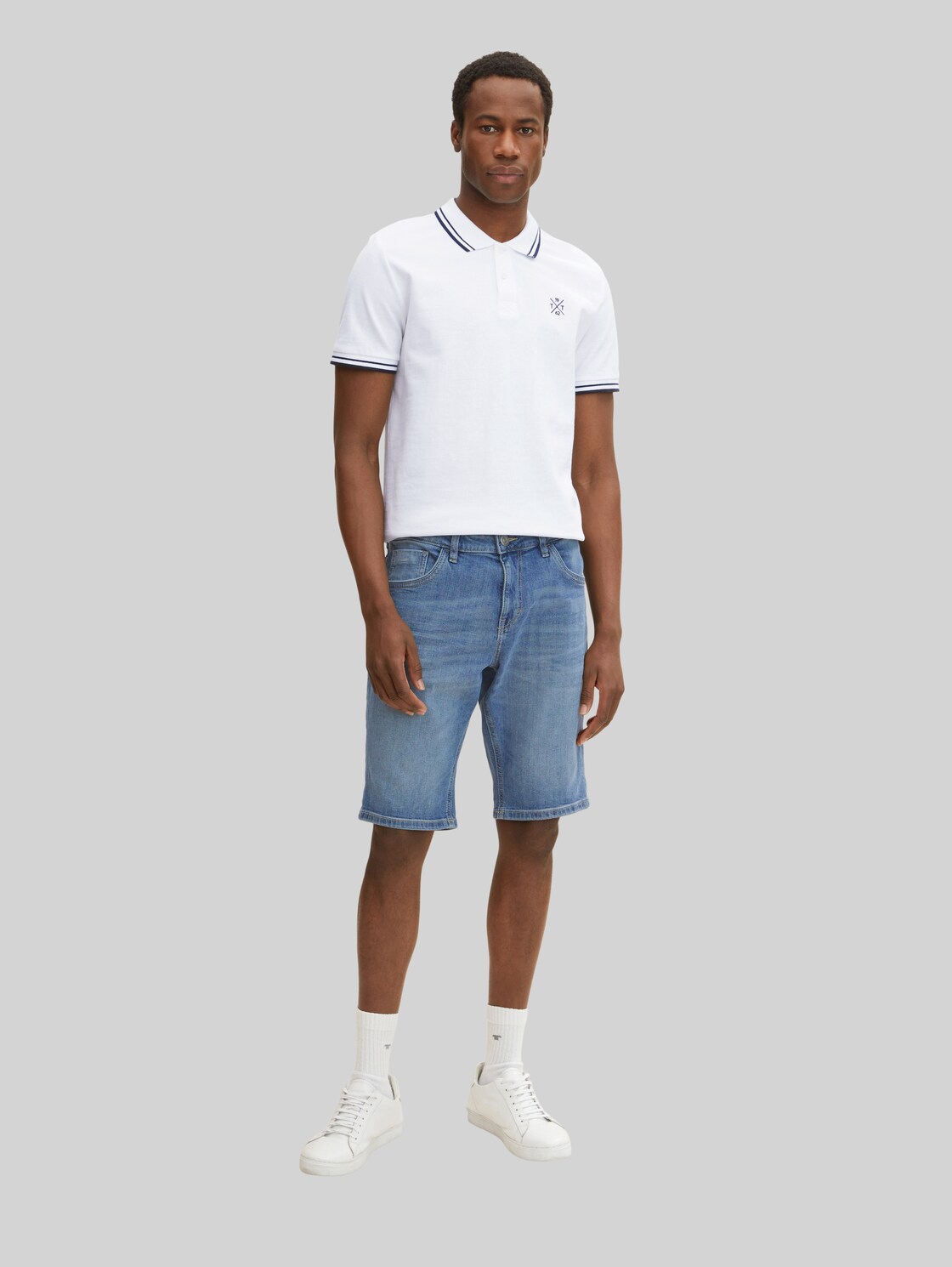 TOM TAILOR Herren Josh Shorts, blau, Gr. 40,