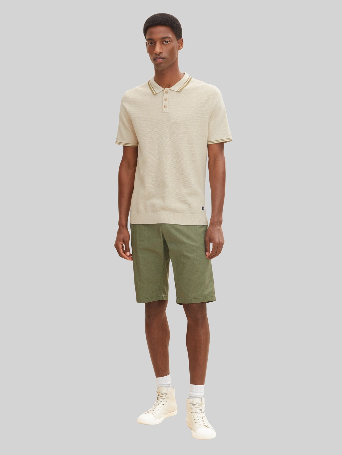 TOM TAILOR Herren Chino Bermuda Shorts, grün, Gr. 40, baumwolle