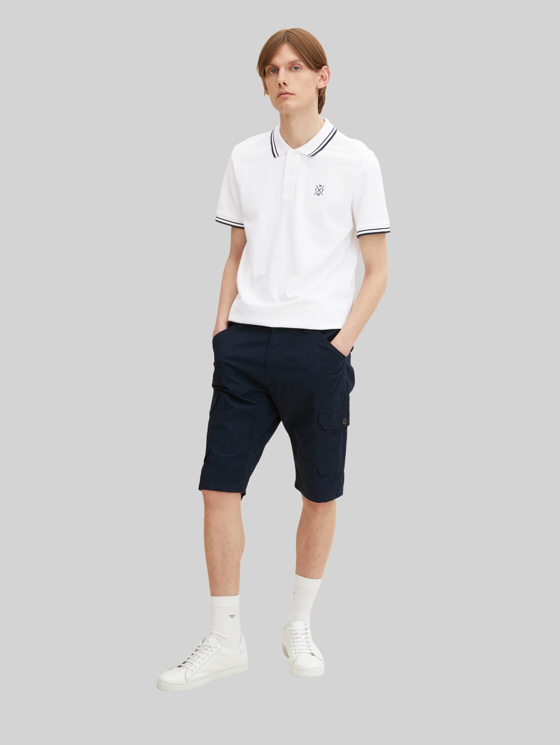 TOM TAILOR Herren Cargo Shorts, blau, Gr. 32,