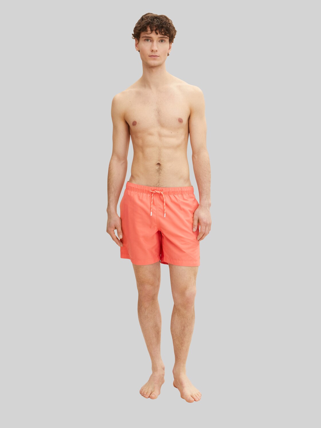 TOM TAILOR Herren Basic Badeshorts, orange, Gr. S,