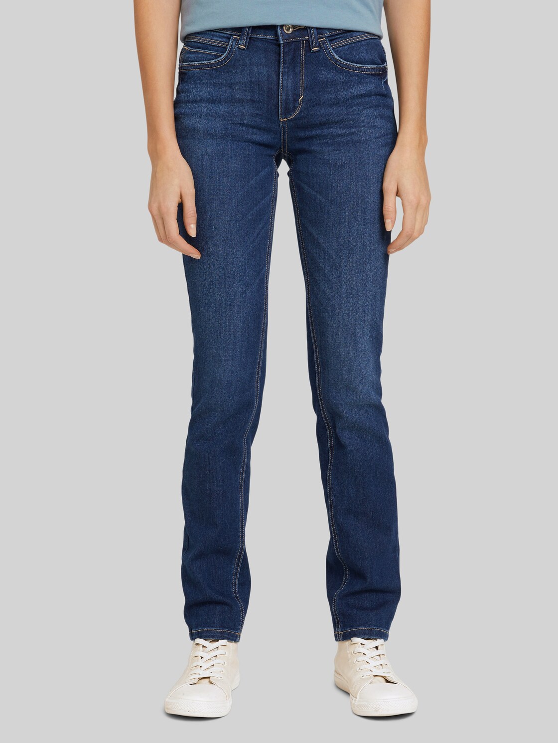 TOM TAILOR Damen Alexa Slim Jeans mit starker Waschung, blau, Gr. 29/32, baumwolle