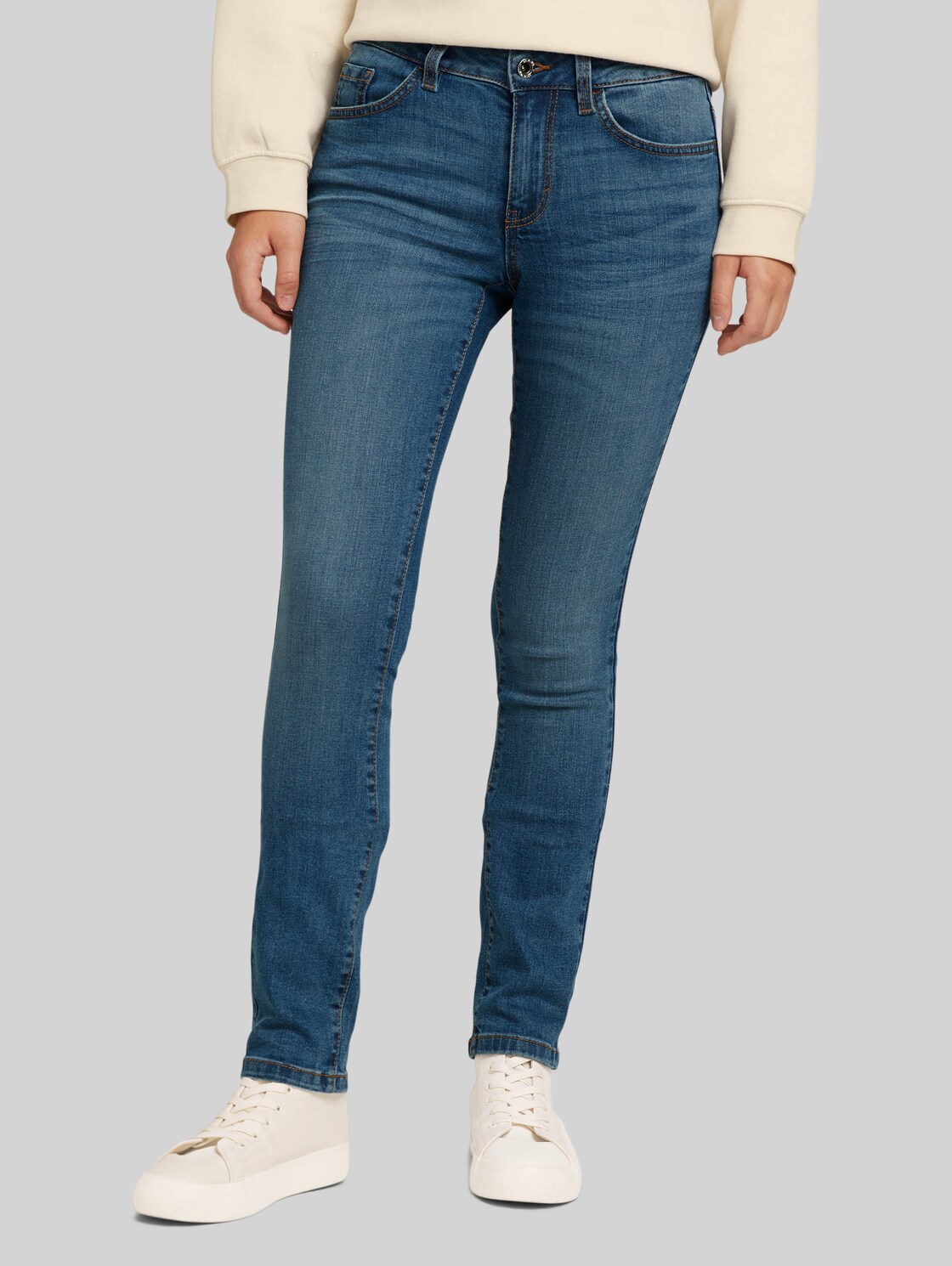 TOM TAILOR Damen Alexa Slim Jeans , blau, Gr. 30/32,