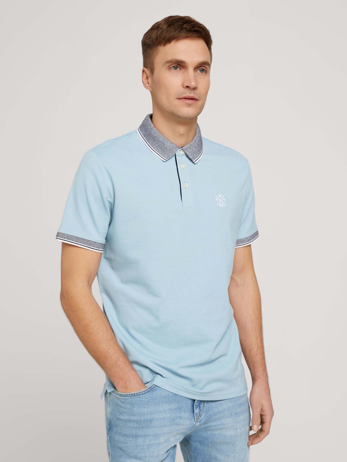 TOM TAILOR Poloshirt, Mannen, blauw, Größe XL