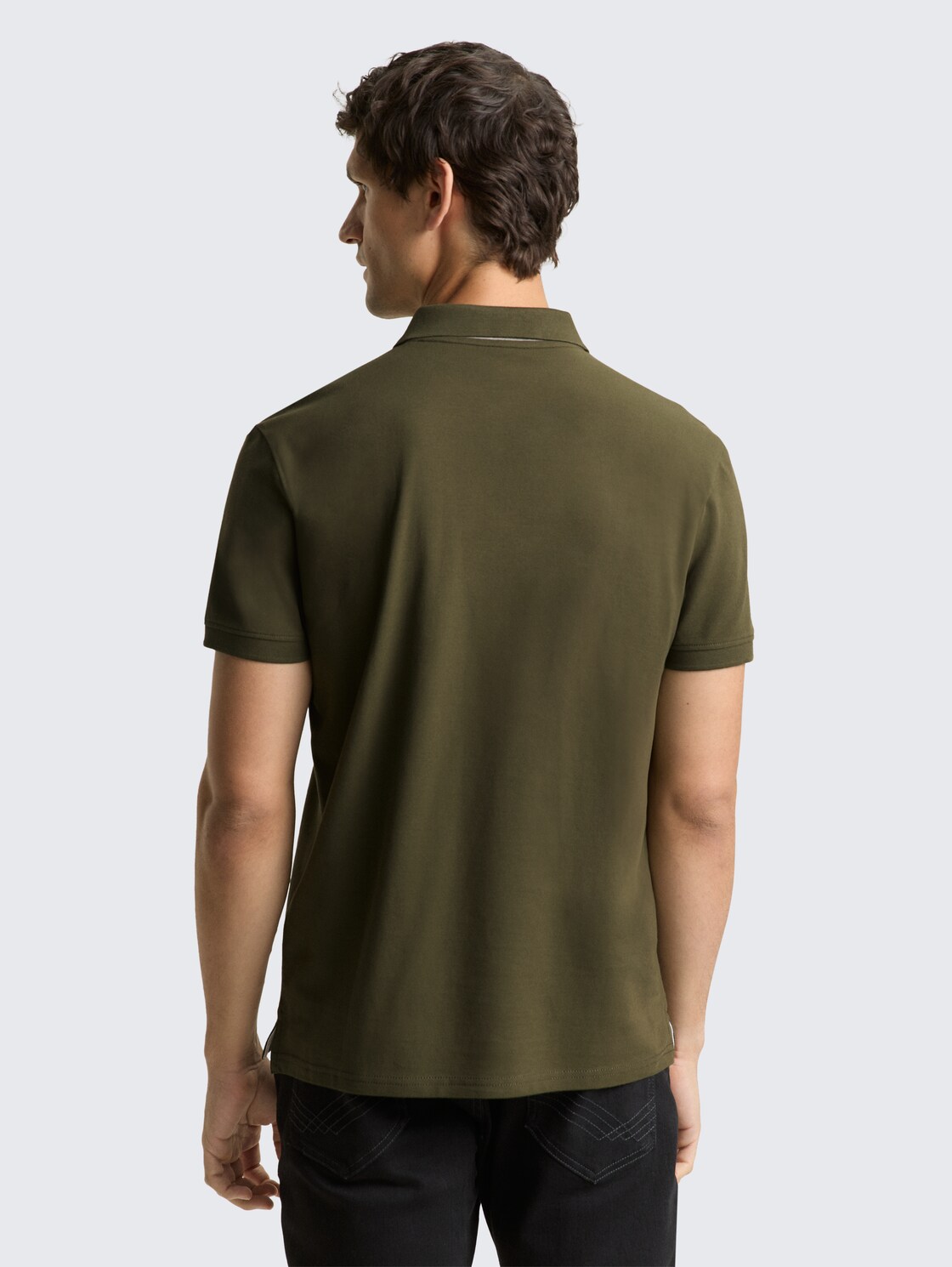 Thumbnail - TOM TAILOR Herren Piqué Poloshirt mit Logo-Stickerei, grün, Uni, Gr. M