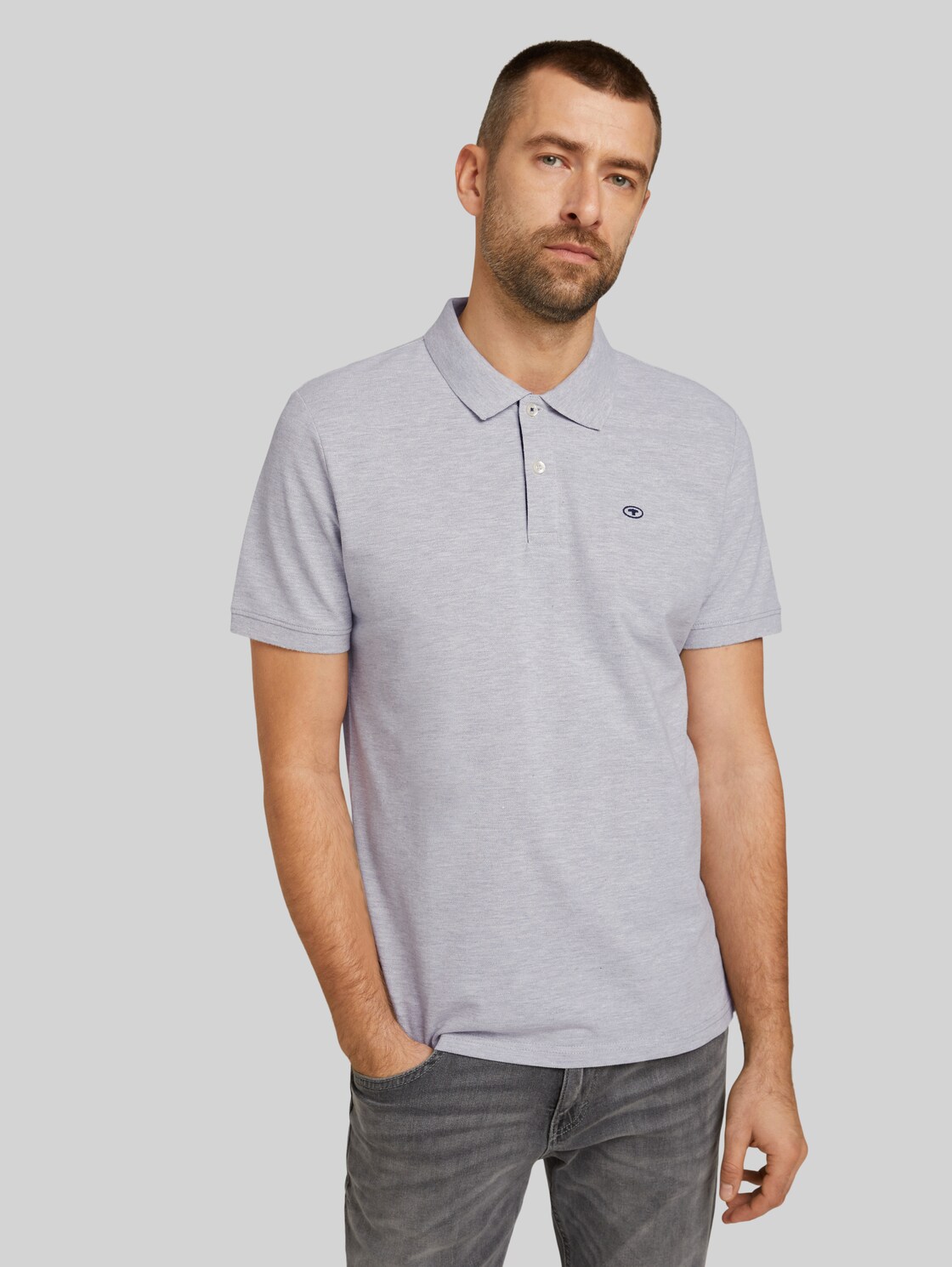 TOM TAILOR Herren Basic Polo Shirt, grau, Gr. XXL,
