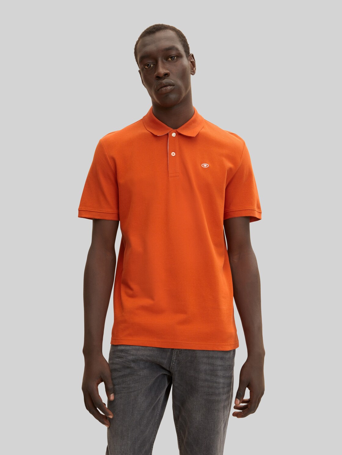 TOM TAILOR Herren Basic Polo Shirt, orange, Gr. XL,