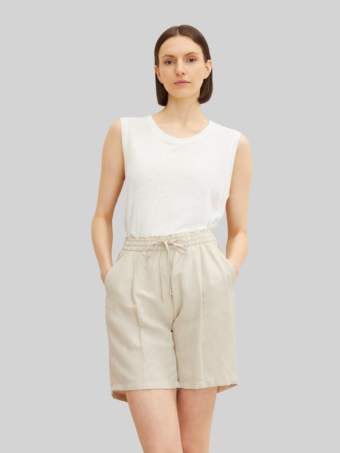 TOM TAILOR Damen Basic Top, weiß, Gr. XL,
