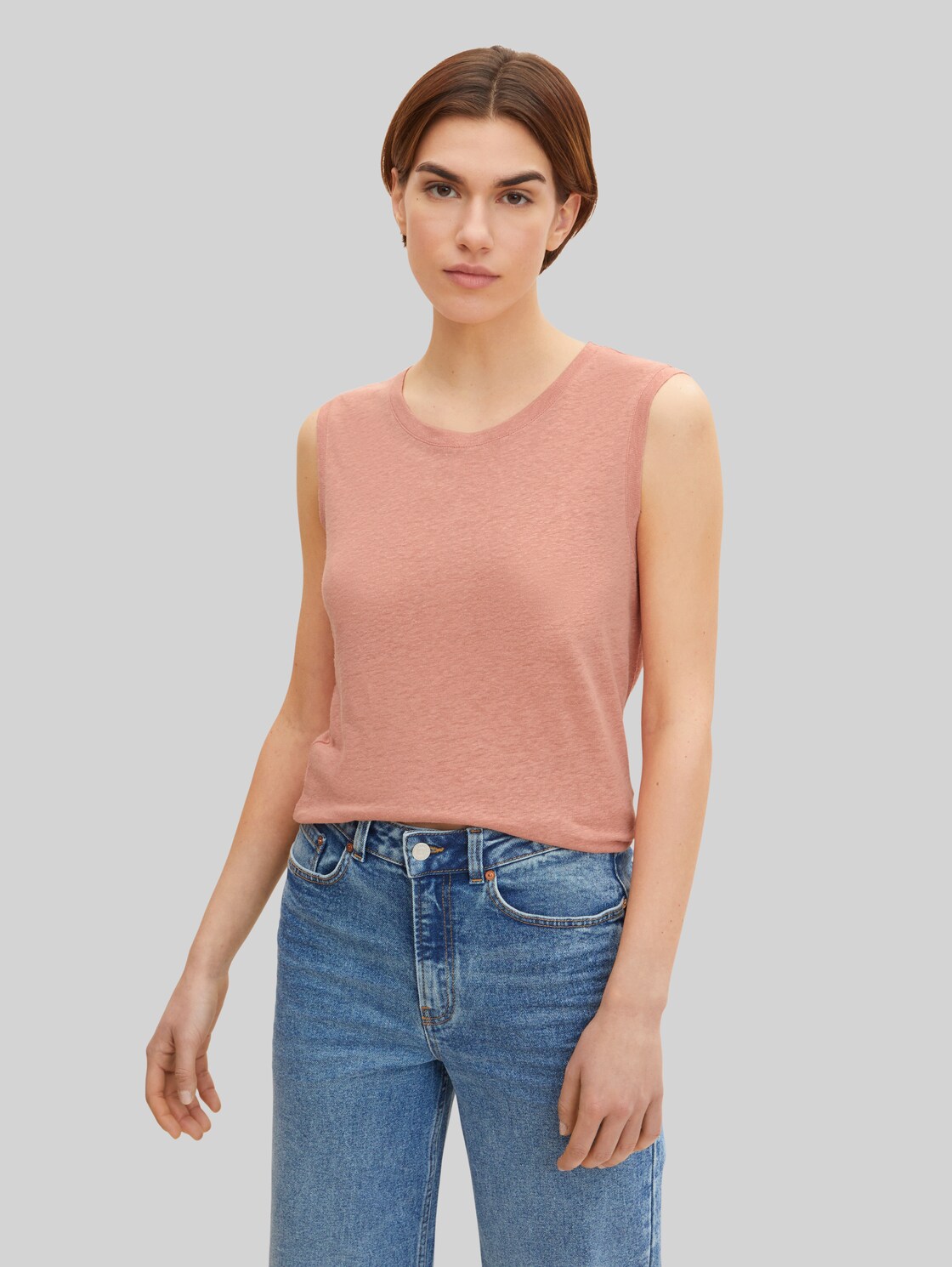 TOM TAILOR Damen Basic Top, rosa, Gr. XXL,
